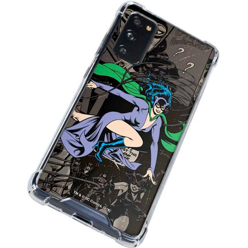 DC Comics Catwoman Vintage Action Pose Pattern Galaxy S20 FE Clear Case